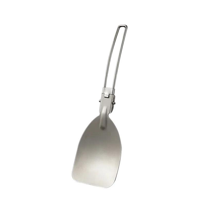 Folding Camping Spatula Stainless Steel Cooking Utensil Outdoor Folding Food Turner Portable Camping Kitchen Tool For Hiking