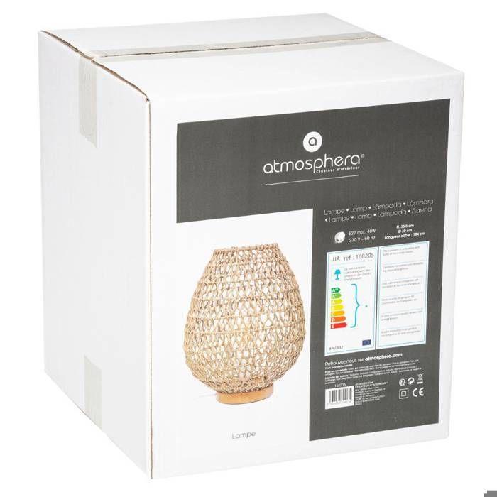 Lampe "Etel" Beige H36cm - Atmosphera Createur D'interieur