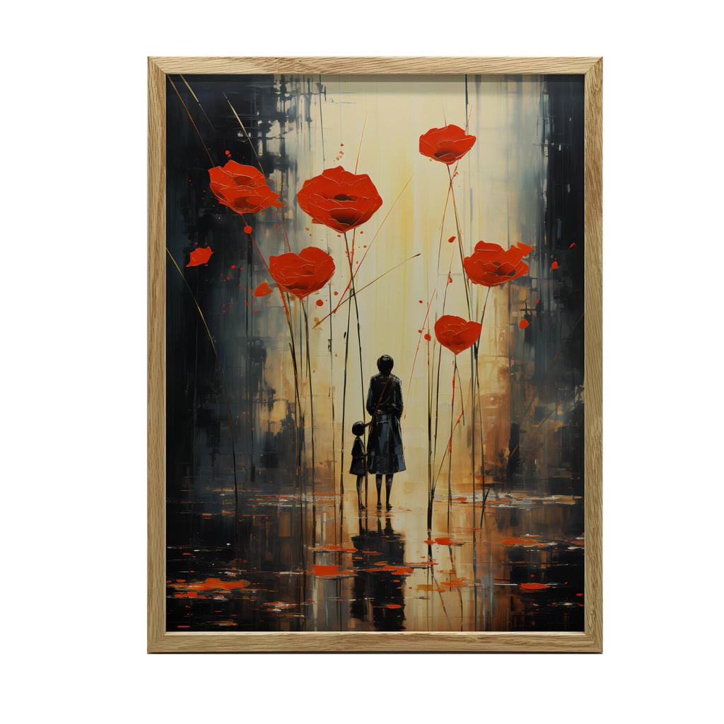 Rainy Melancholy Rainy Melancholy, 70X100 Cm, Dark Brown Wooden Frame, 230 Gsm Matte Paper