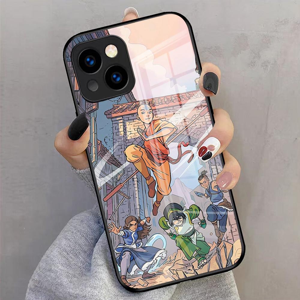 

Anime The Last Airbender Phone Case For IPhone 17 Pro Max 16 15 14 Pro Max 13 11 X Xs Xr 8 7Plus Glass Cover iPhone 11 Pro