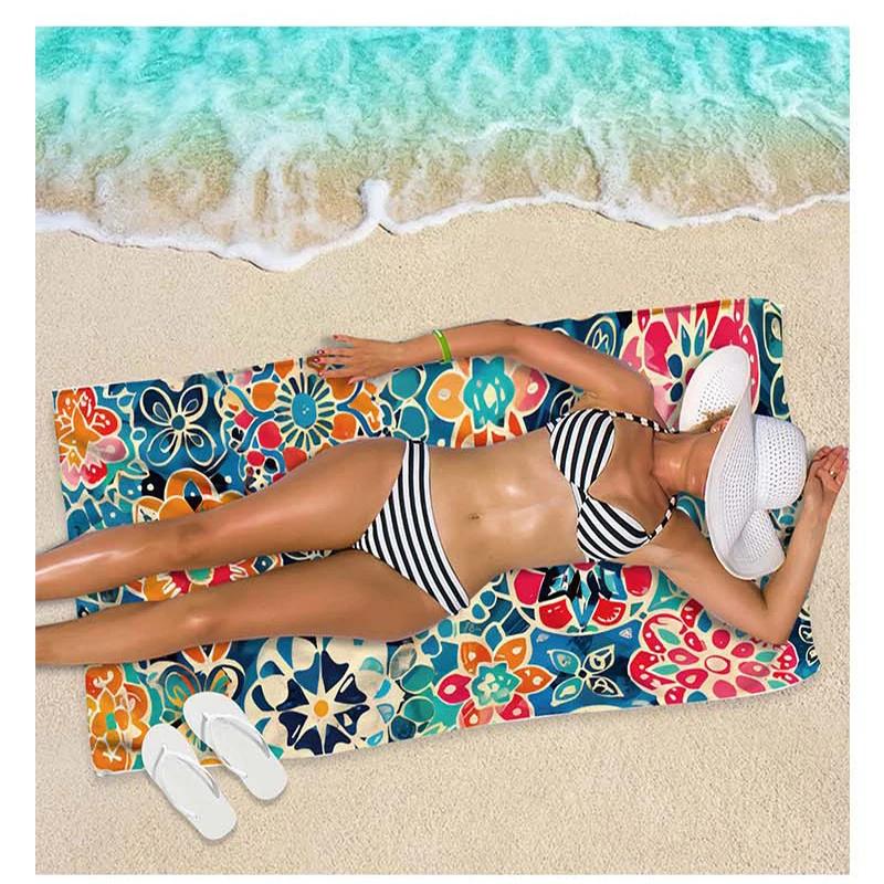 Microfiber Yoga Sports Towel Bohemian-style Outdoor Beach Towel Swimming Quick-drying Beach Towel