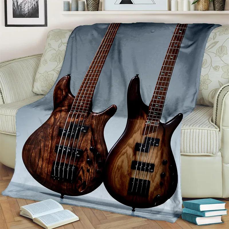 HD Classical Guitar Electric Guitar Blanket,Soft Throw Blanket for Home Bedroom Bed Sofa Picnic Travel Office Cover Blanket Kids