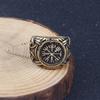 Viking Rings Norse Compass Ring Stainless Steel Accessory Guardian Protection Amulet