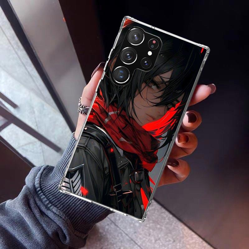 A-Attack On T-Titan Annie Mikasa Phone Case For Samsung Galaxy S26 S25 Edge S24 S23 Ultra S22 Plus S21 S20 FE Soft TPU Back Cove