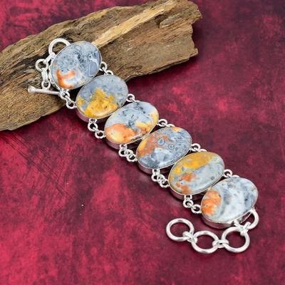 Maligano Jasper Handmade Jewelry ,925 Solid Sterling Silver Bracelet, Gemstone Jewelry, Handmade Beauteous Jasper Bracelet, For Anniversary Gift