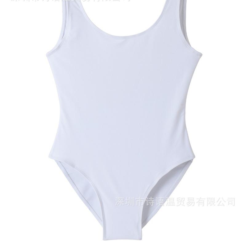 Swimsuit Solid color bikini sexy hot spring backless swimsuit women's triangular conservative one-piece swimsuit