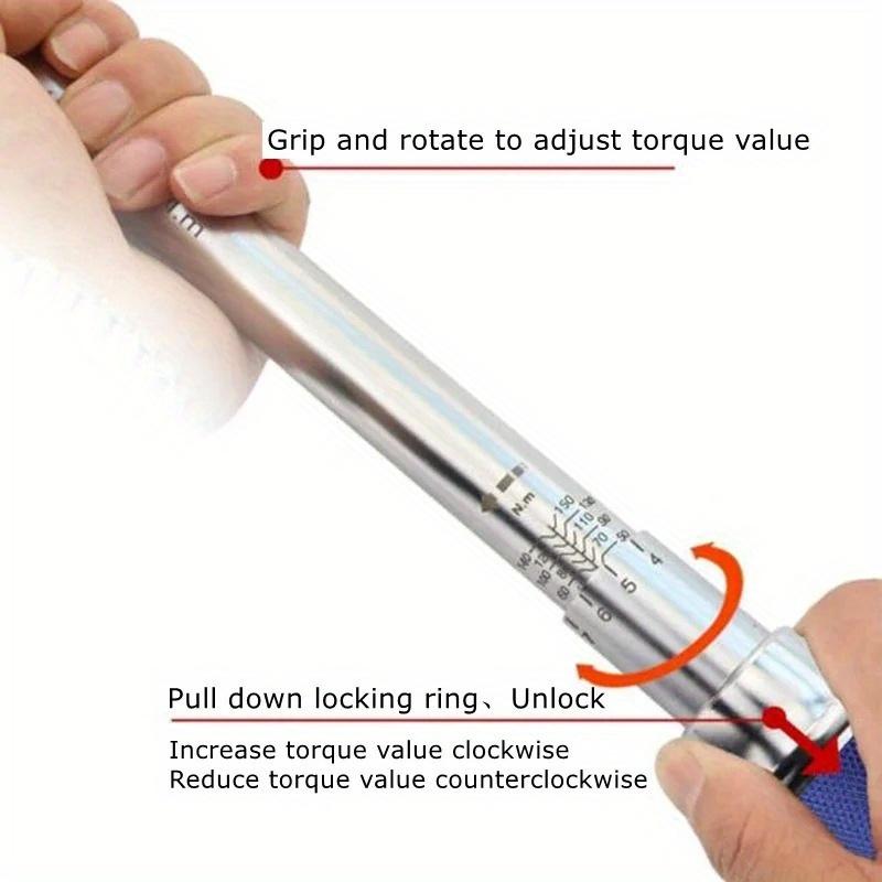 1 PC Adjustable Bike Torque Wrench Bicycle Accessories 30mm Open End Interchangeable Head Spanner Hand Tool Mechanical Workshop Tools