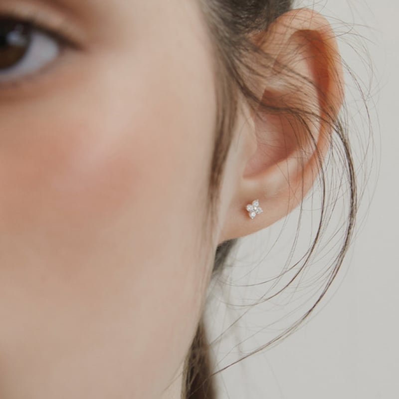 TATIANA (925 Silver) Petite Fleur Earrings EC3144