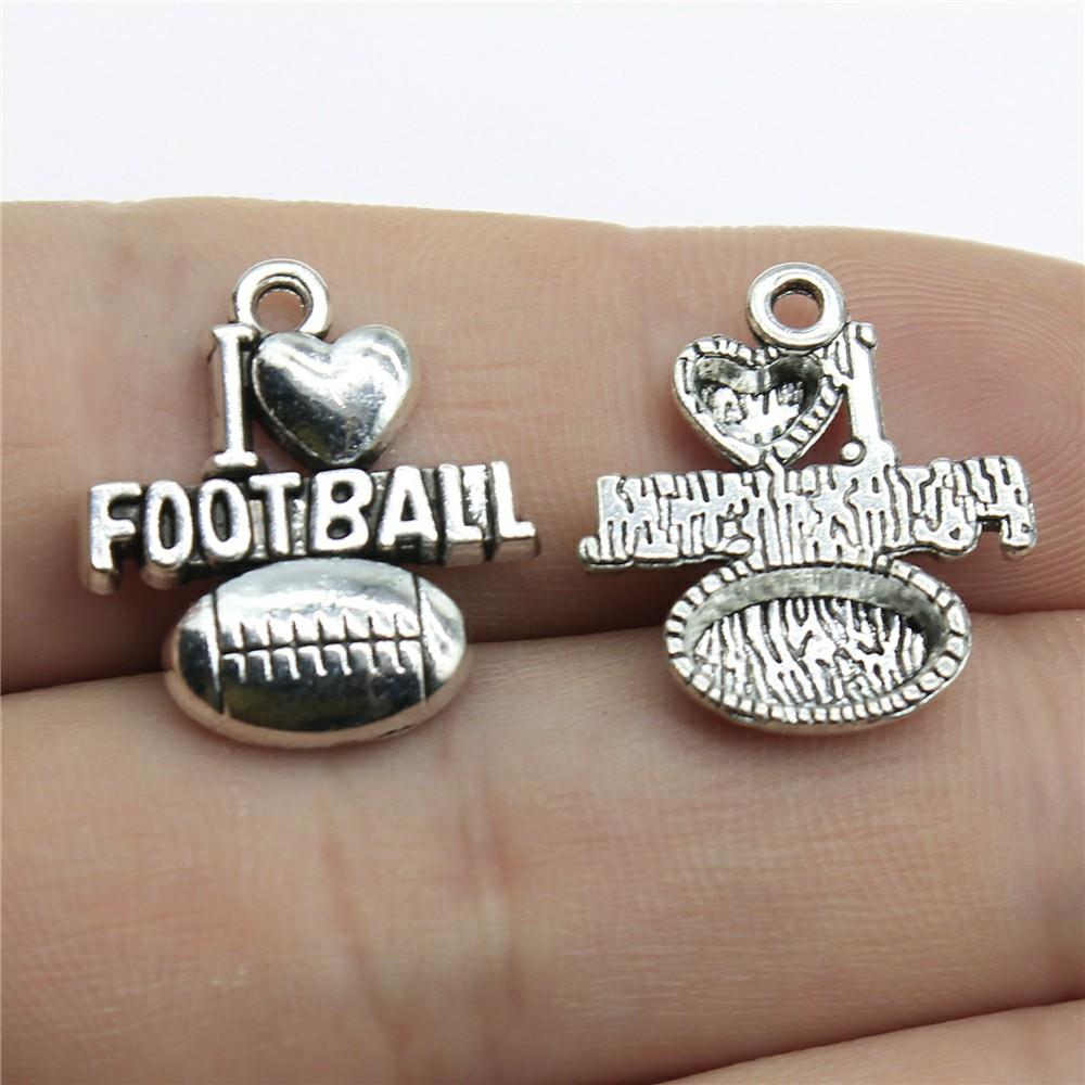 20pcs Football Charms American Football Pendants Jewelry Making American Football Charms For Bracelet Making