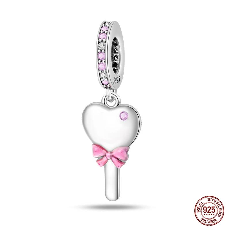 100% Copper Charms Beads Fit Brand Original Bracelet Fashion Pink Princess Skirt Bag Lipstick Charms Diy Jewelry