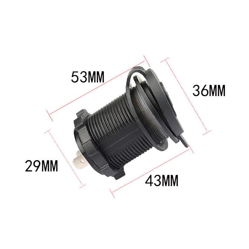 Universal Motorcycle Car Charger LED Light Dual USB Charger Power Socket 2.1A / 1A with USB Light for Motorbike USB Car Charger