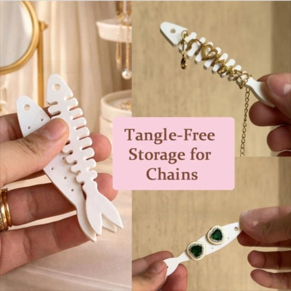 3D Printed Sardine Tin Jewelry Box Durable Fish Bone Jewelry Box Jewelry Display Organizer  Travel