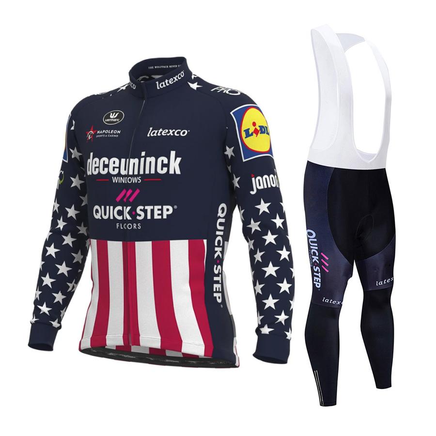 2026 QUICK STEP Pro Cycling Jersey Set Long Sleeve MTB Bike Clothes Wear Bicycle Cycling Clothing Ropa Maillot Ciclismo