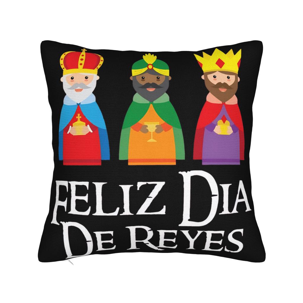 Seat Decorations Día de los Reyes Magos Epifanía Three kings Pillowcases Accessories Pillow Cover Zippered Multi Size