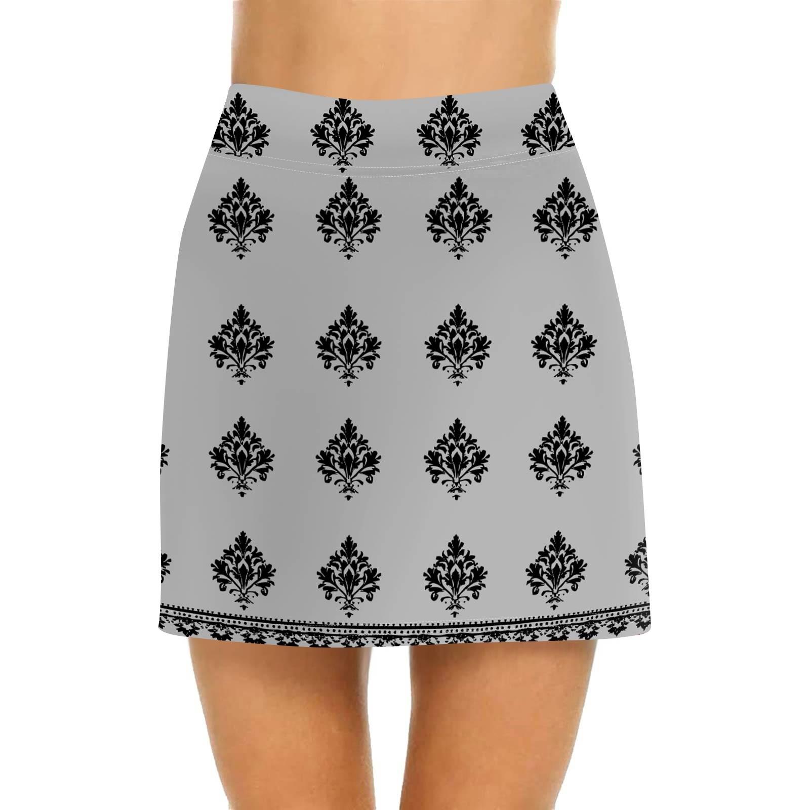 

Женская повседневная юбка с высокой талией и принтом, короткая юбка-полусолнце, спортивная юбка, плиссированная юбка XL