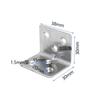 Stainless Steel Heavy Duty 6-Hole Corner Bracket Shelf Support Partition Fixing 1.5mm Thickness