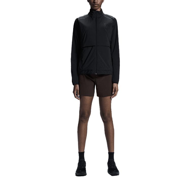 On Weather Insulated Outdoor Casual Sports Zip-Up Stand Collar Jacket Women jackets Black 1WE30080553