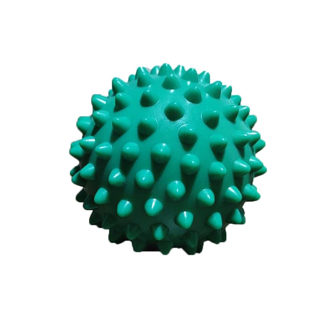 

1 шт. BOTQTOW Spiky Massage Ball, физиотерапевтические массажные мячи, жесткий мяч для лакросса и шипованный массажный мяч для миофасциального расслабления зелёный