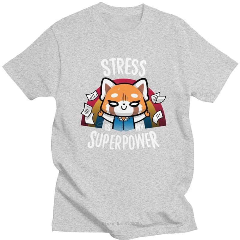 

Модные футболки Aggretsuko Мужские с коротким рукавом с принтом Агрессивная Рецуко Футболка Приталенная Чистый хлопок Уличная одежда Футболка Топы Идея для подарка 4XL