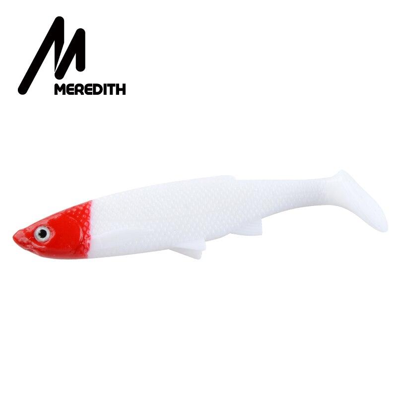MEREDITH 4.73" Bleak Paddle Tail 14.5g 4pcs 120mm Fishing Soft Lures 3D Eyes T Tail Artificial Bait Plastic Pike Fishing Lures