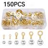 Brass Terminal Block Gold Ring Terminial Wire Connectors Lugs O-type Ground Lugs Terminal  Wire