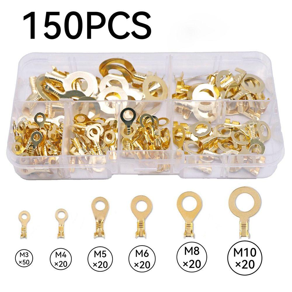 

Wire Connectors Lugs Brass Terminal Block Gold Ring Terminial O-type Ground Lugs Terminal Cable фіолетовий