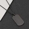 Explosion-Proof Stainless Steel Blank Military Tag Pendant Necklace - Laser Engravable