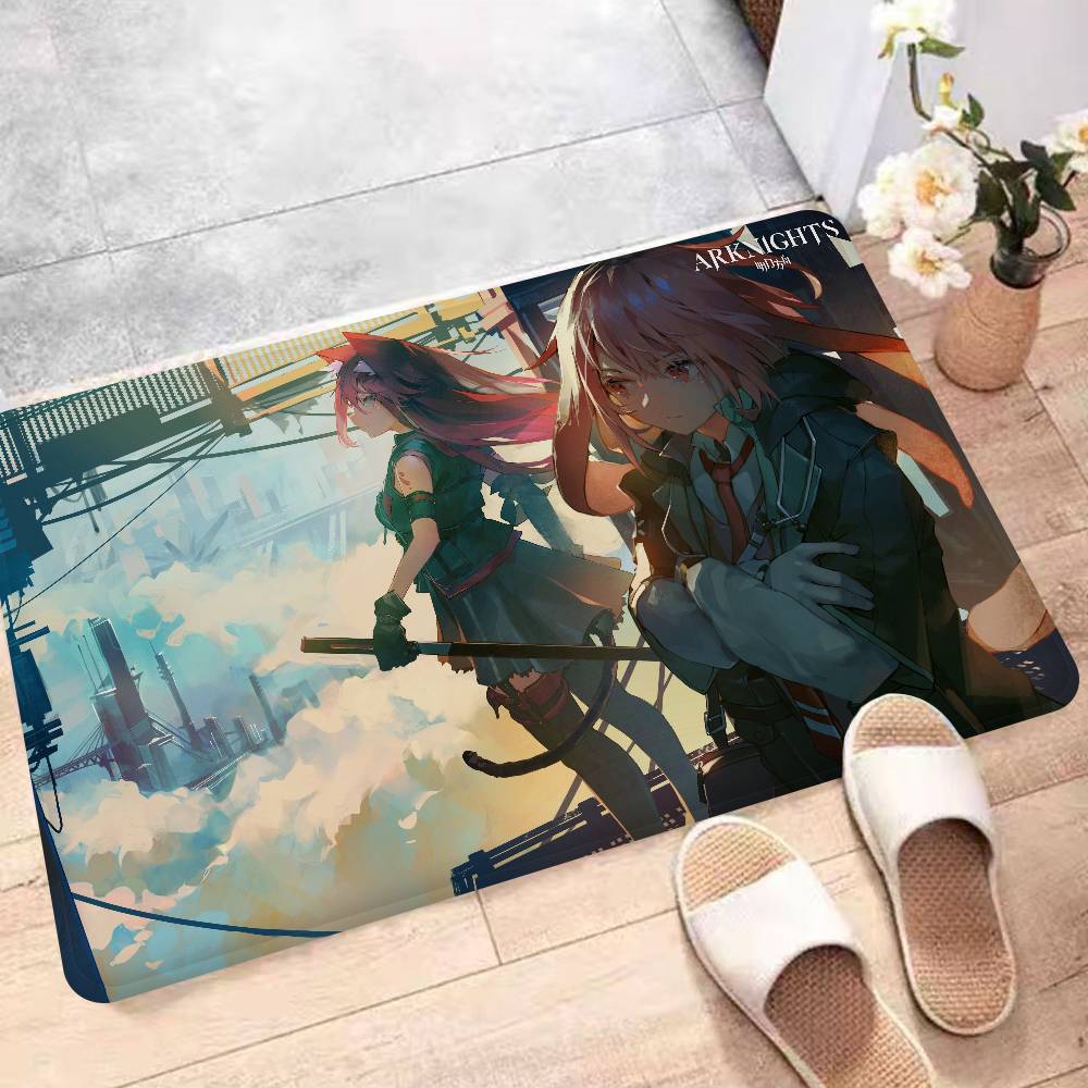 Video Game A-Arknights Room Mats Cheaper Anti-slip Modern Living Room Balcony Printed Household Carpets