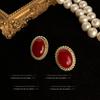 Mid-Century Vintage Stud Earrings: Trendy Literary Style in Light Luxury Fashion