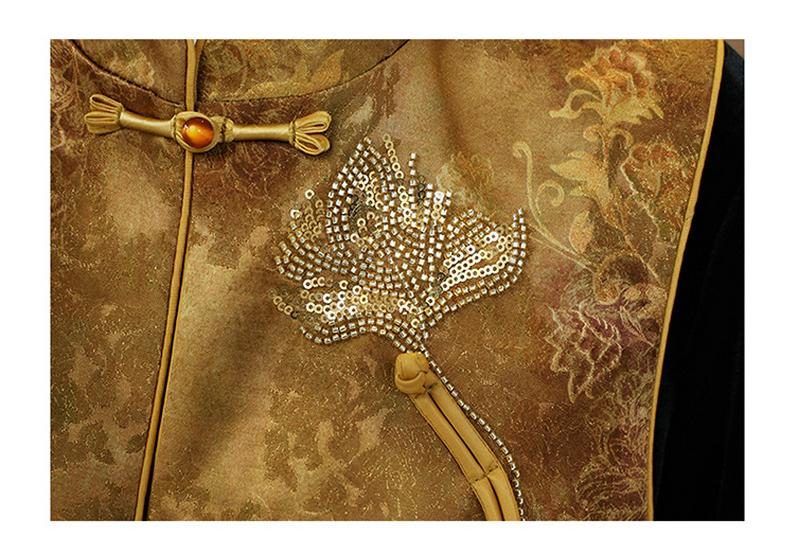 2026 Elegant Chinese Style Velvet Vest Set with Embroidery & Frog Buttons - Slimming, Age-Reducing Three-Piece Mother's Wear