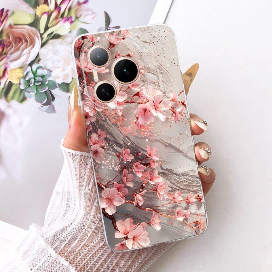 For Honor Power 5G Case DVD-AN80 DVD-AN00 Shockproof Cover Fashion Flower Marble Soft Silicone Fundas For Honor Power 2025 Coque