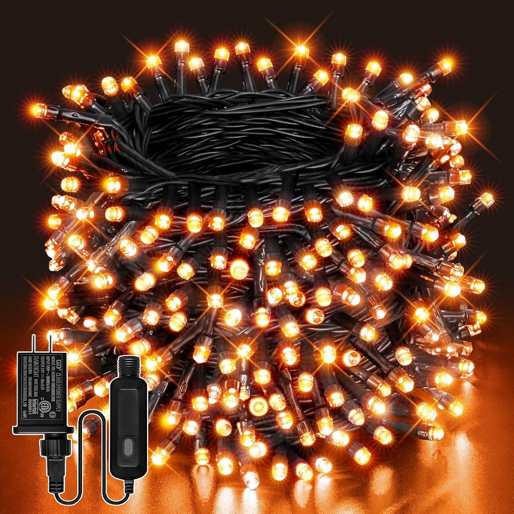 Guhope Christmas Lights 66FT 200 LED, Christmas Tree Light with 8 Lighting Modes, Outdoor Waterproof String Lights with Remote and Timer, Fairy Light
