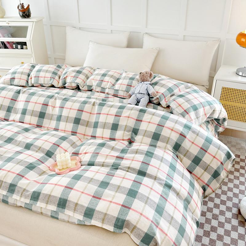 1pc 100% Pure Cotton Duvet Cover Queen/King Size Striped Quilt Cover for Double Bed housse de couette Single Bed Cover for Kids