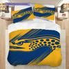 Parramatta Eels Muster Bettwäsche Steppdecke Set Bettbezug Kissenbezug Heimdekoration Geburtstagsgeschenk (1 Bettbezug + 2 Kissenbezüge, ohne Füllung)