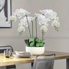 2Pcs 9-Head Flowers 38inch Artificial Butterfly Orchid Bouquet Artificial Flowers for Wedding Decoration Garden Home Room Decor