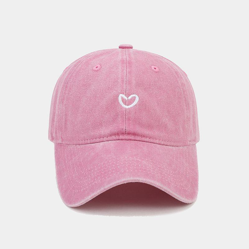 Washed Cotton Baseball Cap Women Men Soft Top Embroidered Love Retro Simple Summer Snapback Hats For Women Outdoor Dad Hat New