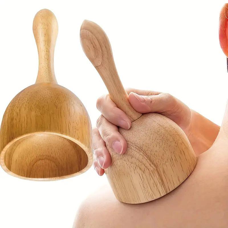 Handgefertigter Massagebecher aus Holz, Schwedischer Holzbecher, Lymphdrainage-Massagegerät, Für Körperformung Anti-Cellulite Gua Sha