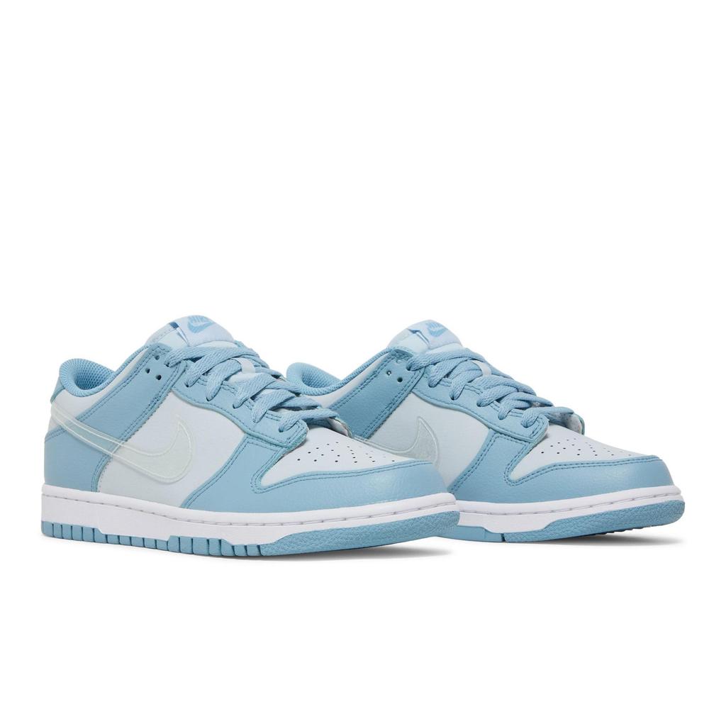 Nike Dunk Low PreSchool 'Aura Clear' (Unisex) Aura / Worn Blue / White / Clear Kids' Skateboarding Shoes DH9756 401