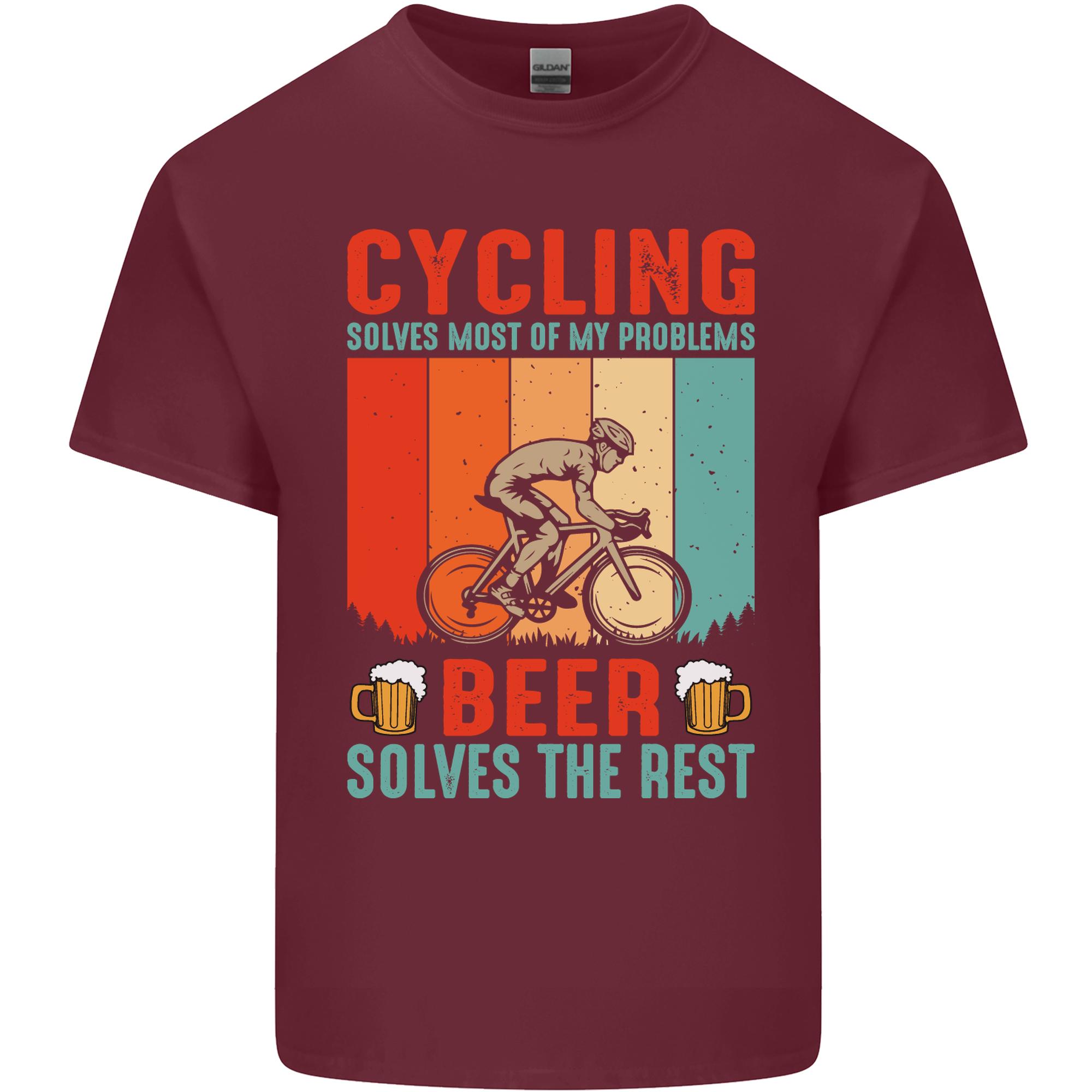 Cycling Funny Beer Cyclist Bicycle MTB Bike Unisexs Light Cotton TShirt S