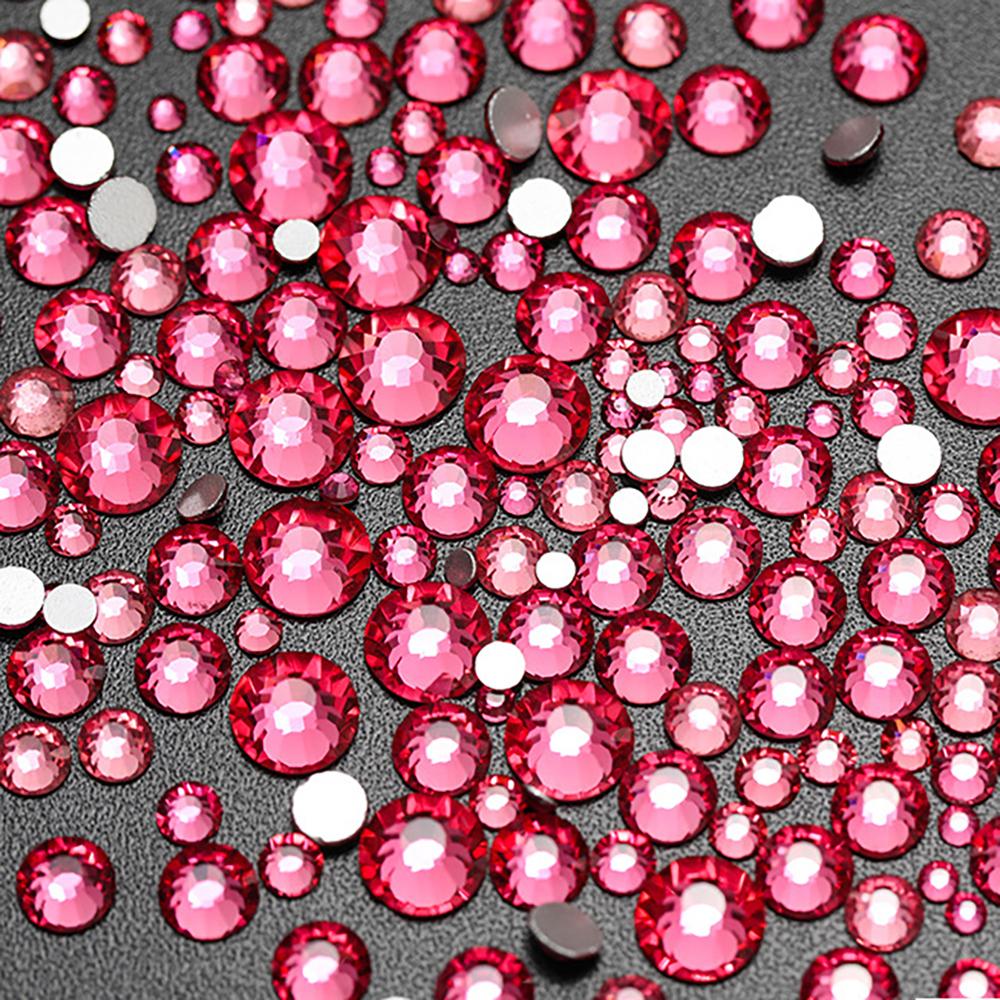 Flatback Crystal Glass Rhinestones Mix Size 14400pcs Non-Hot Fix Bulk Rhinestones for Nail Art Cup Garment Decoration