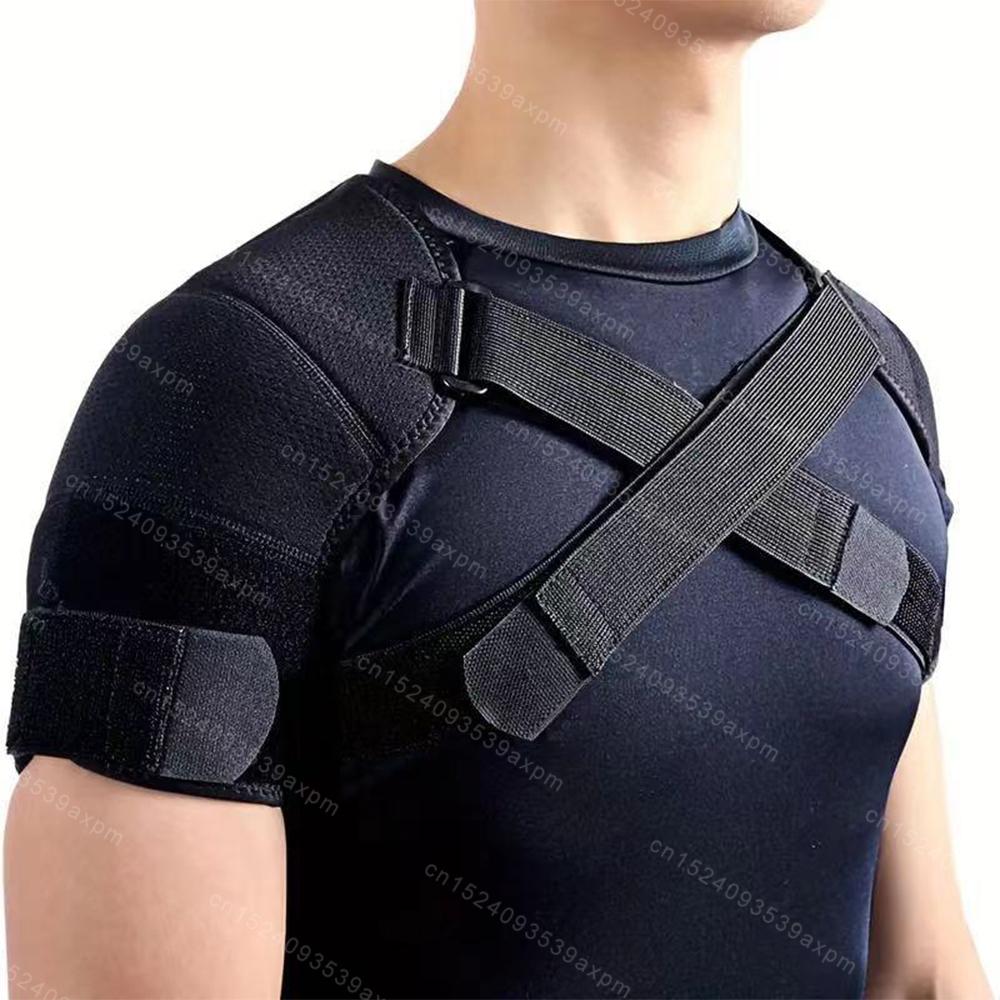 Adjustable Shoulder Support Strap Double Bandage Cross Compression Shoulder Brace Protector Strap Posture Correction Bandage