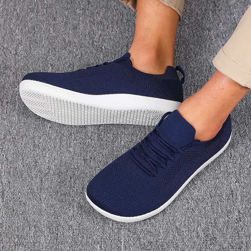 New Fashion Sneakers Mesh Soft Sole Breathable Casual Lace Up Shoes Versatile Daily Round Toe Couple Running Shoes Hot Selling