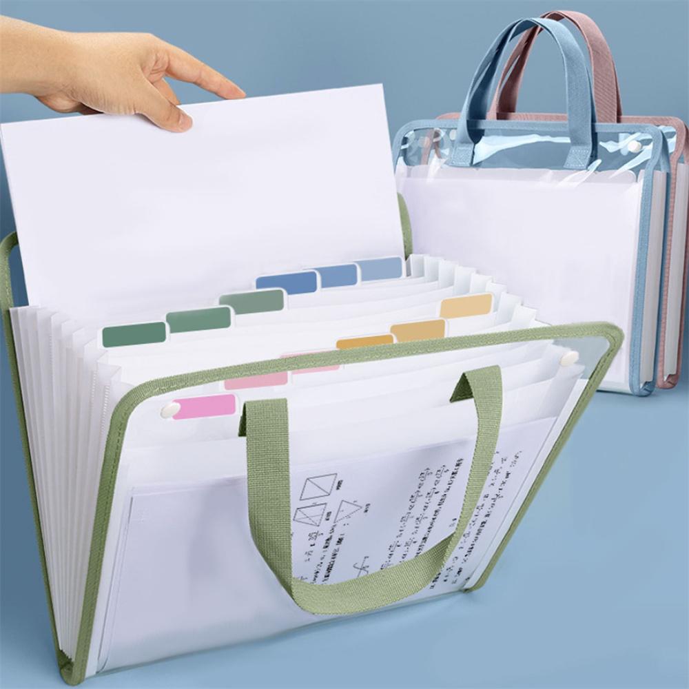 Hand-Held Folder Multi-Pocket Folder Organizer Office Supplies Hand-Held Portable Folder For Filing Home Organization