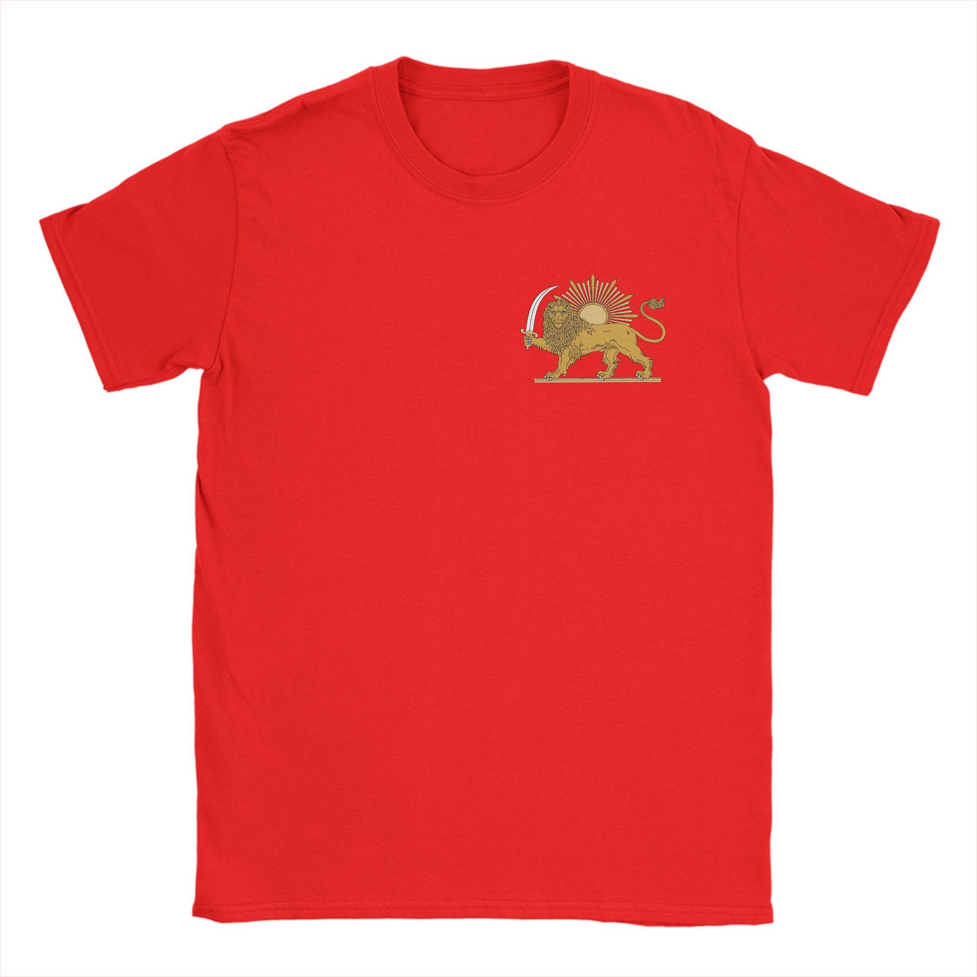 Oversized T Shirt Summer Lion And Sun Persian Emblem Hip Hop TShirts 100 Cotton Tee Shirt for Unisex Awesome Big Size Tees S