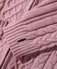 Dimiteulibeullaeg 2Way Heavyweight Cable Knit Zip-Up Hoodie_Dusty Pink