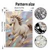 Majestic Horse Pearl Kit 5D DIY Round Rhinestone Art for Adults Relaxing Handmade Wall Decor National Day Gift Frameless