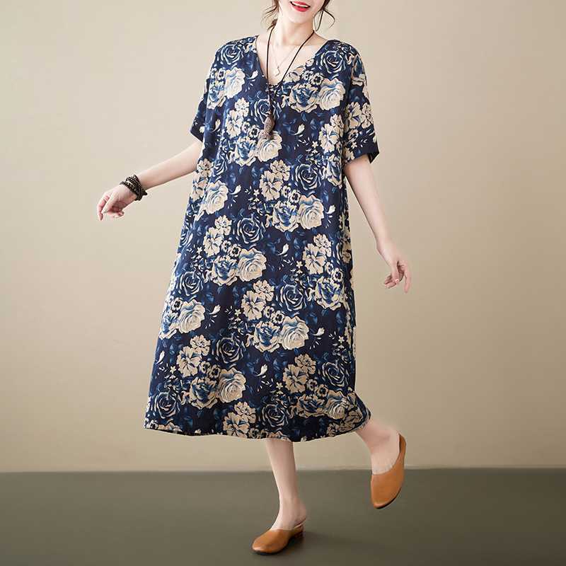 

Женское длинное платье без суеты Large size average size