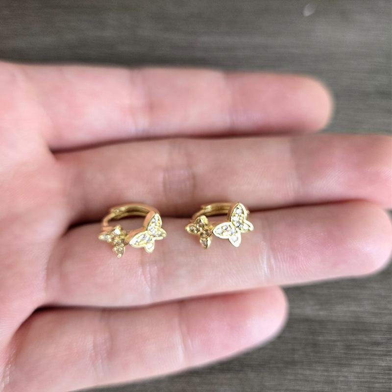 

Персонализированные и модные серьги с дизайном бабочки и универсальным темпераментом золотой