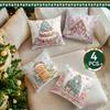 Cute Christmas Theme Pillowcase Bedroom Sofa Cushion Cover 100% Polyester Living Room Cushion Pillowcase Home Decor