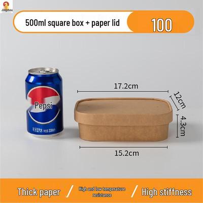 Einweg Kraftpapier Take-Away Box mit Deckel